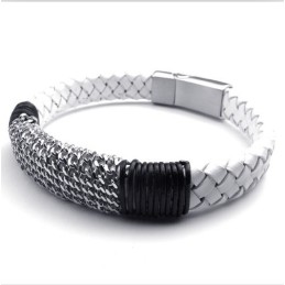 Modern Design, Delicate Kleuren, Betrouwbare Kwaliteit Titanium Leren Armband