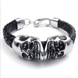 Modern Design, Delicate Kleuren, Betrouwbare Kwaliteit Titanium Leren Armband