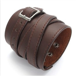 Fijn Bewerkte, Delicate Kleuren, Betrouwbare Kwaliteit Titanium Leren Armband