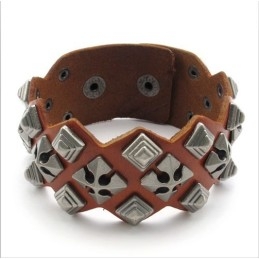 Modern Design, Delicate Kleuren, Uitstekende Kwaliteit Titanium Leren Armband