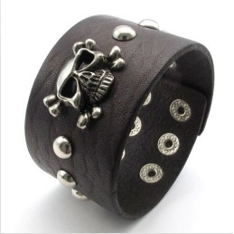 Vakkundige Vervaardiging Delicate Kleuren Betrouwbare Kwaliteit Titanium Leren Armband