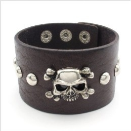 Vakkundige Vervaardiging Delicate Kleuren Betrouwbare Kwaliteit Titanium Leren Armband