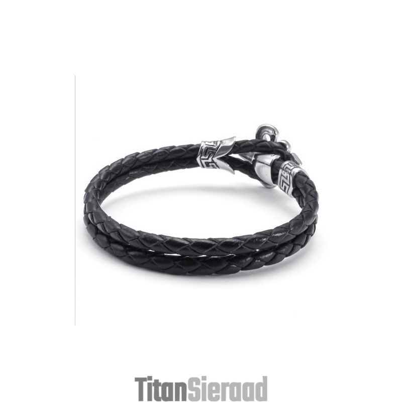 Behendig Ontwerp, Delicate Kleuren, Uitstekende Kwaliteit Titanium Leren Armband