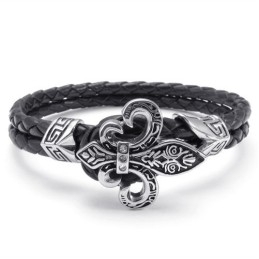 Behendig Ontwerp, Delicate Kleuren, Uitstekende Kwaliteit Titanium Leren Armband