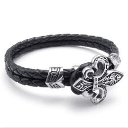 Behendig Ontwerp, Delicate Kleuren, Uitstekende Kwaliteit Titanium Leren Armband