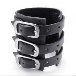 Vakkundige Vervaardiging Delicate Kleuren Betrouwbare Kwaliteit Titanium Leren Armband