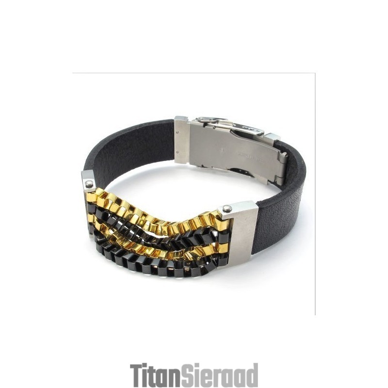 Aantrekkelijk Ontwerp, Prachtige Kleuren, Uitstekende Kwaliteit Titanium Leren Armband Aantrekkelijk Ontwerp, Prachtige Kleuren, Uitstekende Kwaliteit Titanium Leren Armband