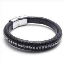 Behendig Ontwerp, Delicate Kleuren, Stabiele Kwaliteit Titanium Leren Armband