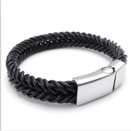 Behendig Ontwerp, Delicate Kleuren, Stabiele Kwaliteit Titanium Leren Armband