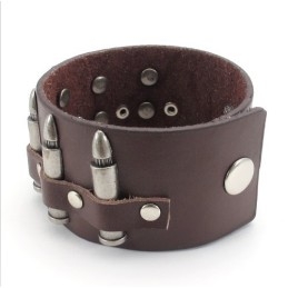 Vakkundige Vervaardiging Delicate Kleuren Betrouwbare Kwaliteit Titanium Leren Armband