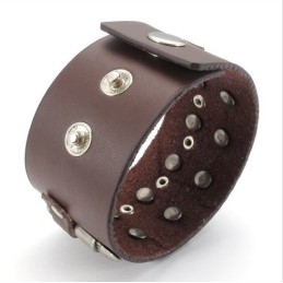 Vakkundige Vervaardiging Delicate Kleuren Betrouwbare Kwaliteit Titanium Leren Armband