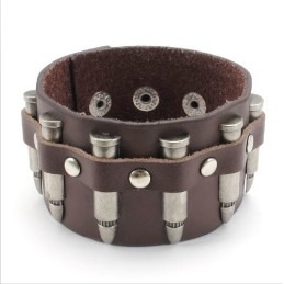 Vakkundige Vervaardiging Delicate Kleuren Betrouwbare Kwaliteit Titanium Leren Armband