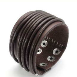 Vakkundige Vervaardiging Delicate Kleuren Betrouwbare Kwaliteit Titanium Leren Armband