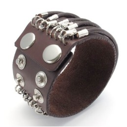 Vakkundige Vervaardiging Delicate Kleuren Betrouwbare Kwaliteit Titanium Leren Armband