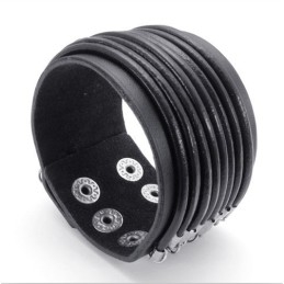 Vakkundige Vervaardiging Delicate Kleuren Betrouwbare Kwaliteit Titanium Leren Armband