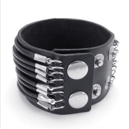 Vakkundige Vervaardiging Delicate Kleuren Betrouwbare Kwaliteit Titanium Leren Armband