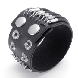 Vakkundige Vervaardiging Delicate Kleuren Betrouwbare Kwaliteit Titanium Leren Armband