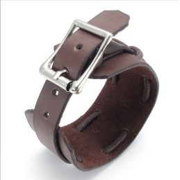 Vakkundige Vervaardiging Delicate Kleuren Betrouwbare Kwaliteit Titanium Leren Armband