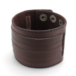 Vakkundige Vervaardiging Delicate Kleuren Betrouwbare Kwaliteit Titanium Leren Armband