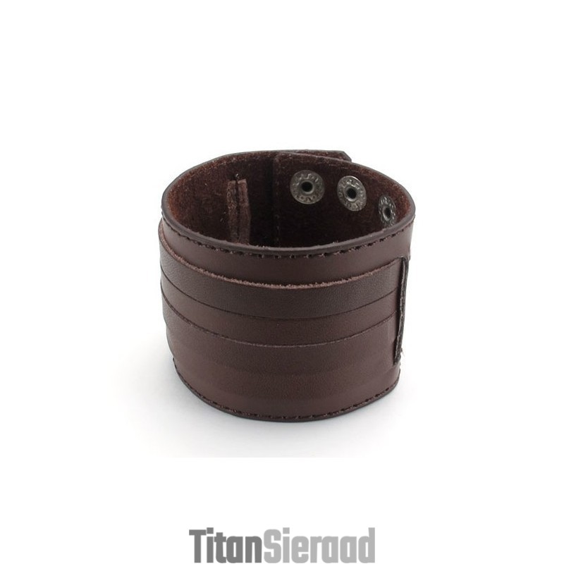 Vakkundige Vervaardiging Delicate Kleuren Betrouwbare Kwaliteit Titanium Leren Armband