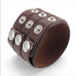 Vakkundige Vervaardiging Delicate Kleuren Betrouwbare Kwaliteit Titanium Leren Armband