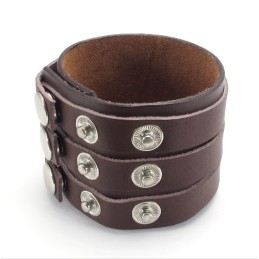 Vakkundige Vervaardiging Delicate Kleuren Betrouwbare Kwaliteit Titanium Leren Armband