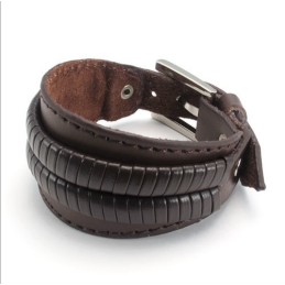 Vakkundige Vervaardiging Delicate Kleuren Betrouwbare Kwaliteit Titanium Leren Armband