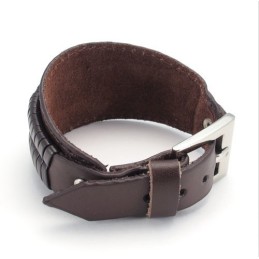 Vakkundige Vervaardiging Delicate Kleuren Betrouwbare Kwaliteit Titanium Leren Armband