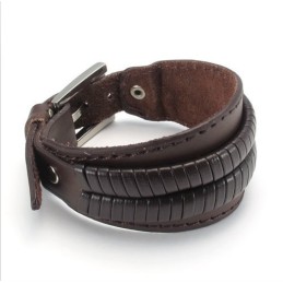 Vakkundige Vervaardiging Delicate Kleuren Betrouwbare Kwaliteit Titanium Leren Armband