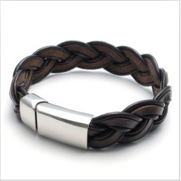 Behendig Ontwerp, Delicate Kleuren, Stabiele Kwaliteit Titanium Leren Armband