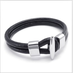 Behendig Ontwerp, Delicate Kleuren, Stabiele Kwaliteit Titanium Leren Armband