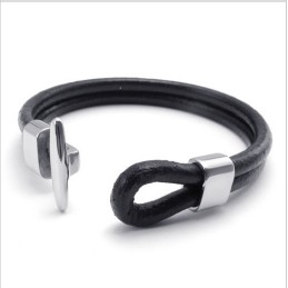 Behendig Ontwerp, Delicate Kleuren, Stabiele Kwaliteit Titanium Leren Armband