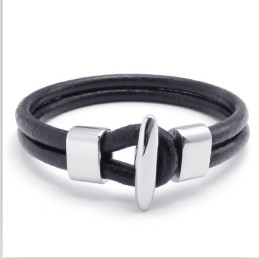 Behendig Ontwerp, Delicate Kleuren, Stabiele Kwaliteit Titanium Leren Armband