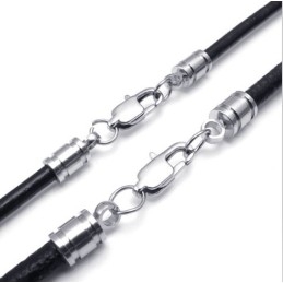 Deft Design Delicate Kleuren Uitstekende Kwaliteit Titanium Leren Ketting