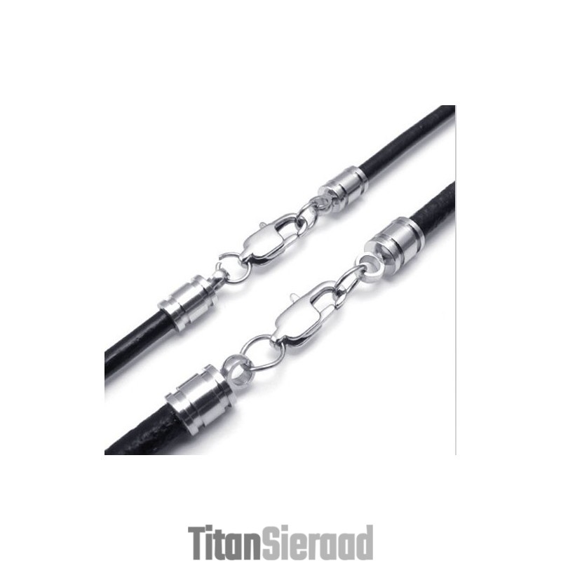 Deft Design Delicate Kleuren Uitstekende Kwaliteit Titanium Leren Ketting