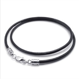 Deft Design Delicate Kleuren Uitstekende Kwaliteit Titanium Leren Ketting