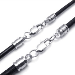 Deft Design Delicate Kleuren Uitstekende Kwaliteit Titanium Leren Ketting
