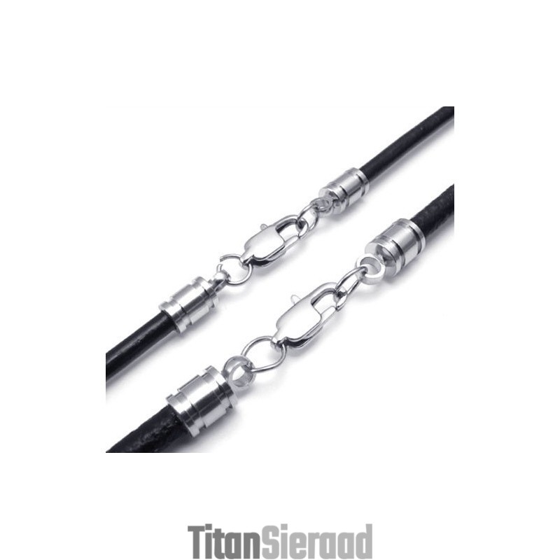 Deft Design Delicate Kleuren Uitstekende Kwaliteit Titanium Leren Ketting