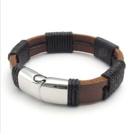Behendig Ontwerp, Prachtige Kleuren, Betrouwbare Kwaliteit Titanium Leren Armband