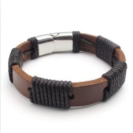 Behendig Ontwerp, Prachtige Kleuren, Betrouwbare Kwaliteit Titanium Leren Armband