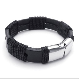 Behendig Ontwerp, Delicate Kleuren, Betrouwbare Kwaliteit Titanium Leren Armband