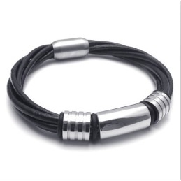 Vakkundige Vervaardiging Delicate Kleuren Betrouwbare Kwaliteit Titanium Leren Armband