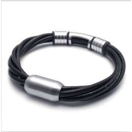 Vakkundige Vervaardiging Delicate Kleuren Betrouwbare Kwaliteit Titanium Leren Armband