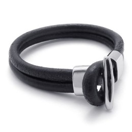 Vakkundige Vervaardiging Delicate Kleuren Betrouwbare Kwaliteit Titanium Leren Armband