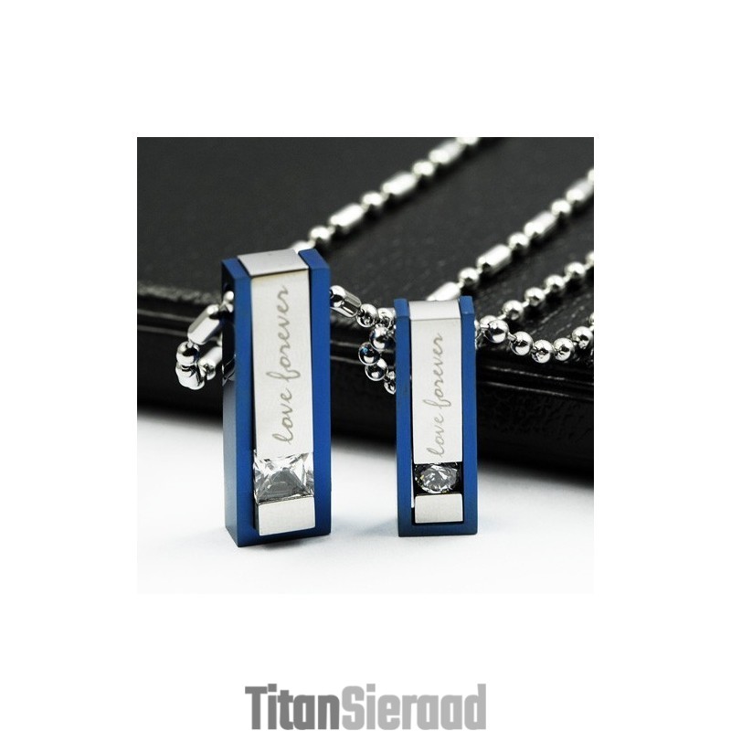 Liefde Voor Altijd, Geliefde, Titanium Kettinghanger Liefde Voor Altijd, Geliefde, Titanium Kettinghanger