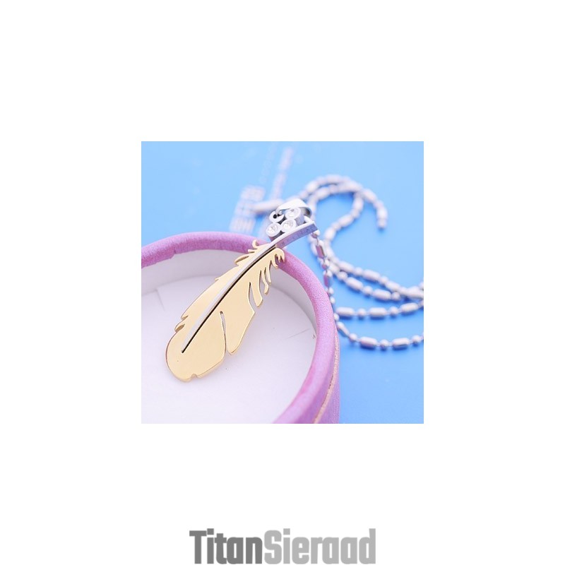 Mode Vliegende Veer Titanium Ketting Hanger