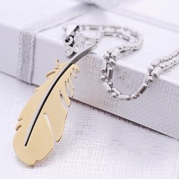 Mode Vliegende Veer Titanium Ketting Hanger