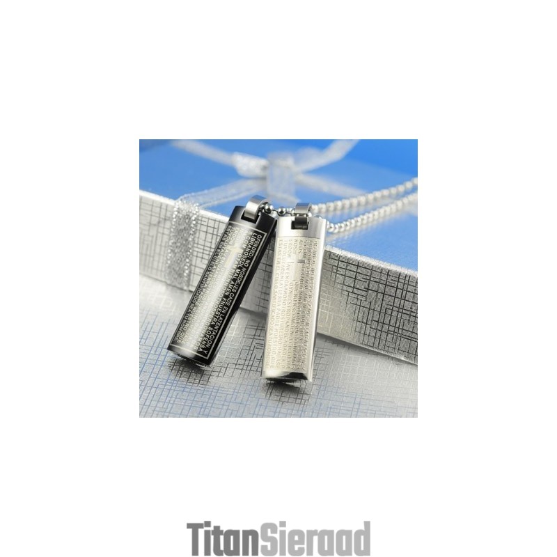 Bijbeltekst Sweetheart Lovers Titanium Ketting Hanger Bijbeltekst Sweetheart Lovers Titanium Ketting Hanger
