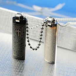 Bijbeltekst Sweetheart Lovers Titanium Ketting Hanger