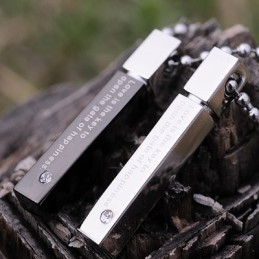 Mode Kubusvormige Verfijnde Geliefde Liefhebbers Titanium Ketting Hangers